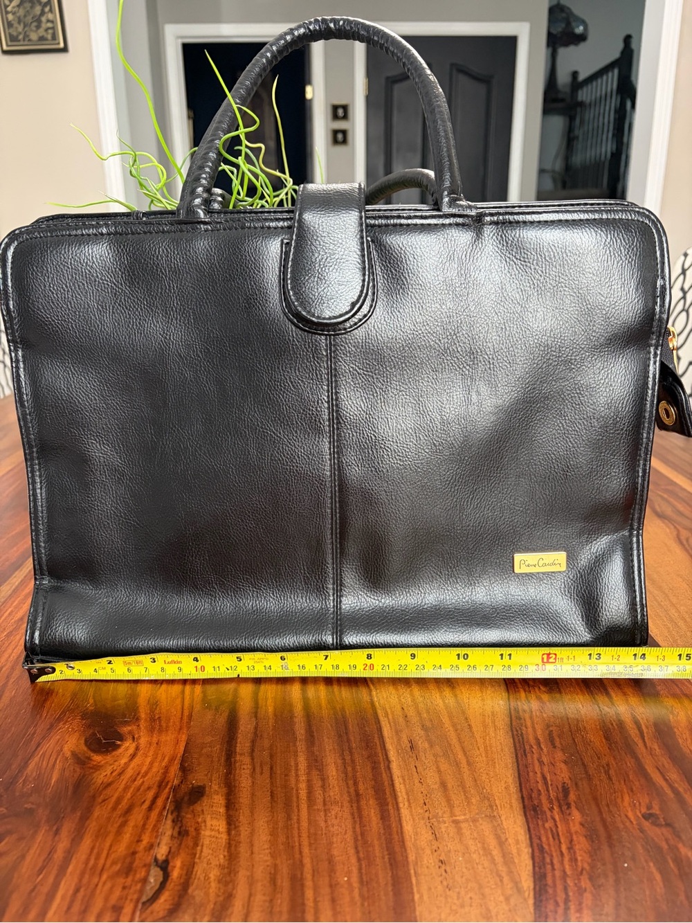 Pierre Cardin Black Leather Briefcase - Professional Men's Bag 🖤
